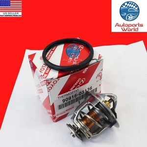 GENUINE OEM TOYOTA CAMRY MATRIX SCION tC xB ENGINE COOLANT THERMOSTAT W/GASKET - Picture 1 of 2