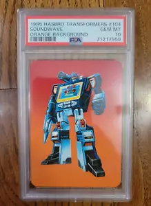 1985 Hasbro Transformers Soundwave Orange Background #104 PSA 10 Pop 8 - Picture 1 of 2