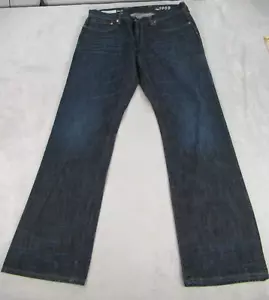 Jeans Gap 1969 uomo 34x31 lavaggio scuro denim cotone zip mosca dritto cervino - Foto 1 di 16