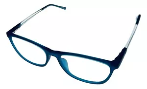 Sting Mens Matte Blue Plastic Rectangle Eye wear Frame VST114 05A7. 53mm - Picture 1 of 14