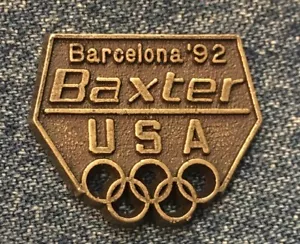 Pin Olímpico ~ sin fecha ~ 1992 Barcelona ~ Patrocinador del equipo de EE. UU. ~ Baxter - Imagen 1 de 1