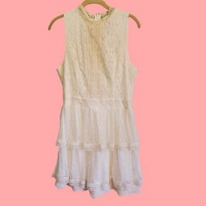 Disney Beauty and the Beast Collected Tiered White Lace Sleeveless Dress - Picture 1 of 11