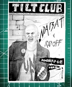 RIPRODUZIONE flyer punk hardcore tilt club nabat rip off ceretolo ripoff skin - Imagen 1 de 1