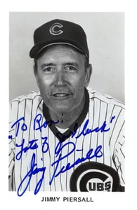 Jimmy Piersall Chicago Cubs giocatore di baseball autografo originale - Foto 1 di 1