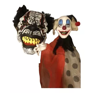 California Last Laugh the Scary Clown Mask Adult With Carry Around Clown Insane - Picture 1 of 8