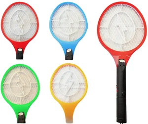 Cordless Rechargeable Bug Zapper Mosquito Insect Electric Fly Swatter Racket 17z - Picture 1 of 6