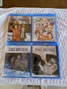 Lot of 4 Brand New Sentai Anime Blu-ray -- Space Brothers 4,7,8, Hidamari Sketch - Imagen 1 de 3
