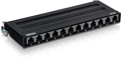 TRENDnet 12 Port Cat6A Shielded Wall Mount Patch Panel 10G Ready NDAA Compliant - Image 1 of 4