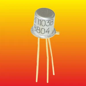 2P103V SET BESTEHEND AUS 2 SOWJETISCHEN VERGOLDETEN P-KANAL FET TRANSISTOREN 0,12 W = KP103V - Bild 1 von 3