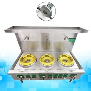 Commercial NG/LNG Fierce Fire Stove Triple Burner with 110V 120W Fan 85300BTU - Picture 1 of 24