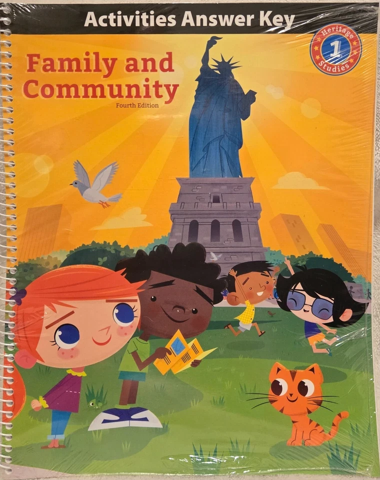 BJU Press 1st grade Family and Community 4th edition activity key - Image 1 of 2