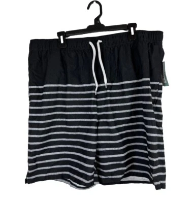 NEW OLD NAVY Swim Trunks Mens XXL 2X Lined Black/White Drawstring Surf NWT - Image 1 of 4