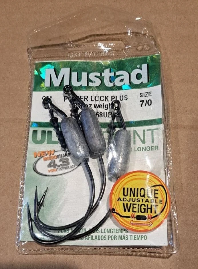 Mustad Ultra Point Power Lock Plus 3/8oz Ref. #91768UB38-7/0-3 ct. FREE SHIP - Image 1 of 1