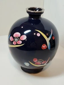 Signed Japanese Cloisonne Enamel Vase by Ando Jubei - Picture 1 of 10