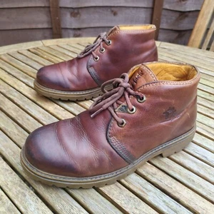 Panama Jack Brown Leather Boots UK 7 EU40 Ankle Lace up Waterproof Made in Spain - Picture 1 of 23