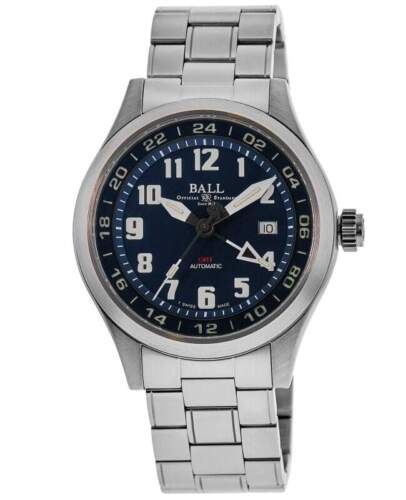 New Ball Engineer Navigator GMT Blue Dial Steel Men's Watch GM1086C-S3-BE