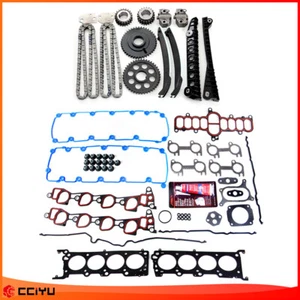 Timing Chain Kit With Head Gasket Set For 97-99 Ford E-150 E-250 E-350 SOHC 5.4L - Picture 1 of 19