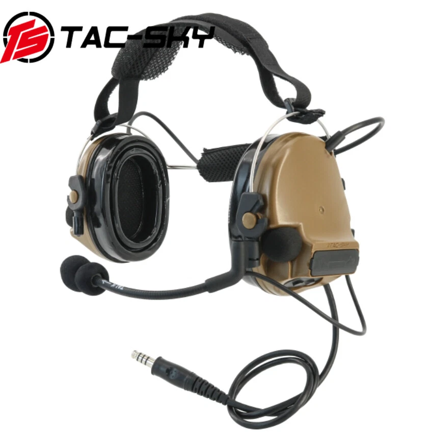 Auriculares tácticos electrónicos diadema trasera TS TAC-SKY TSC3 para deportes de airsoft Foto 1 de 4