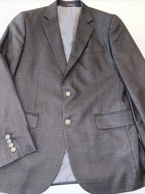 Abrigo deportivo Stafford gris para hombre 38 R Blazer a cuadros forrado bolsillos ajuste clásico Foto 1 de 4