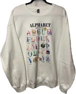 EUC Alphabet TAYLOR SWIFT Version Colorful Graphic Sweatshirt Women’s Sz L - Picture 1 of 8