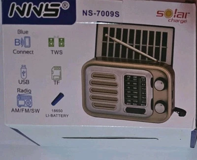 IVIVS NS-7009S SOLAR BLUETOOTH,TWS SPEAKERS, USB , AM/FM/SW LI-BATTERY 18650 - Image 1 of 4