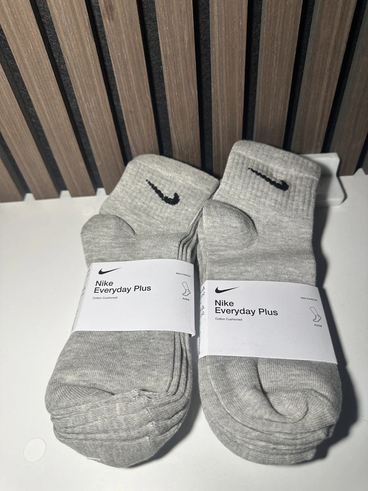 Nike Everyday Cushion Ankle Training Socks, Size L - Grey (6 Pair) - Image 1 of 4
