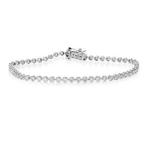 2 cttw Lab Grown Diamond Tennis Bracelet in 14K White Gold 7 Inch - Picture 1 of 6