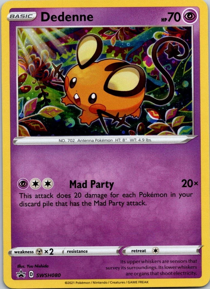 Black Star Promo Dedenne SWSH080 Promo SWSH: Sword & Shield Promo Cards - Image 1 of 2