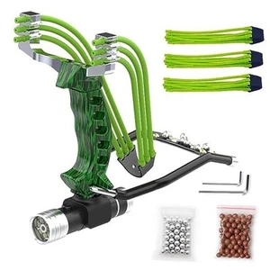  Wrist Rocket Slingshots, Powerful Folding Hunting Slingshot for Adults, Green - Picture 1 of 8