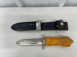 Vintage U.S. Divers USD "Aquasharp" SCUBA Taucher Tauchermesser Holzgriff 50er 60er - Bild 1 von 13