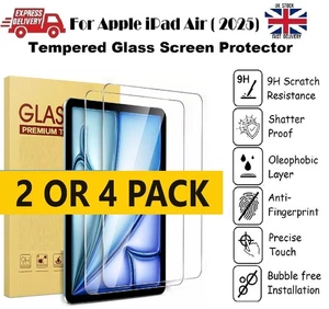 Twin Pack Gorilla Tempered Glass Screen Protector For iPad 13" 11" Air M3 2025 - Picture 1 of 6