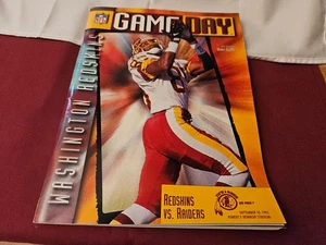 Sept. 1995 10, Redskins vs Raiders GAMEDAY Football Programm TOP ZUSTAND! - Bild 1 von 3