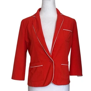 BP Damen Blazer rot weiß Einreiher Einknopf gefüttert Taschen Größe S - Bild 1 von 13