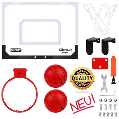 Mini Basketball Korb Set Kinder Basketballkorb Fürs Zimmer Indoor Mit Ballpumpe - Bild 1 von 4
