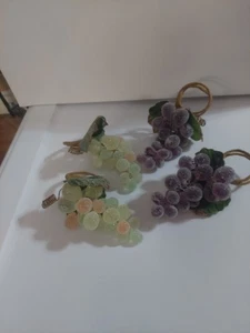 Anillos de servilleta de azúcar esmerilada uva (juego de 4) - Imagen 1 de 5