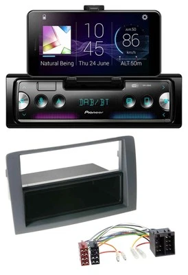 Pioneer USB MP3 Bluetooth DAB Autoradio für Fiat Idea (350, 03-11) - grau - Bild 1 von 4