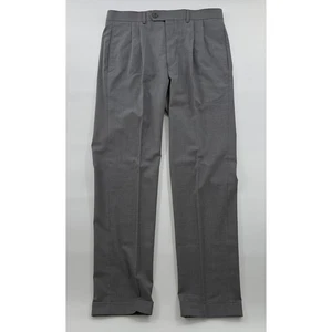 Lauren Ralph Lauren Gray Wool Dress Pants Men’s 33x32 NWOT Pleated Cuffed - Picture 1 of 6