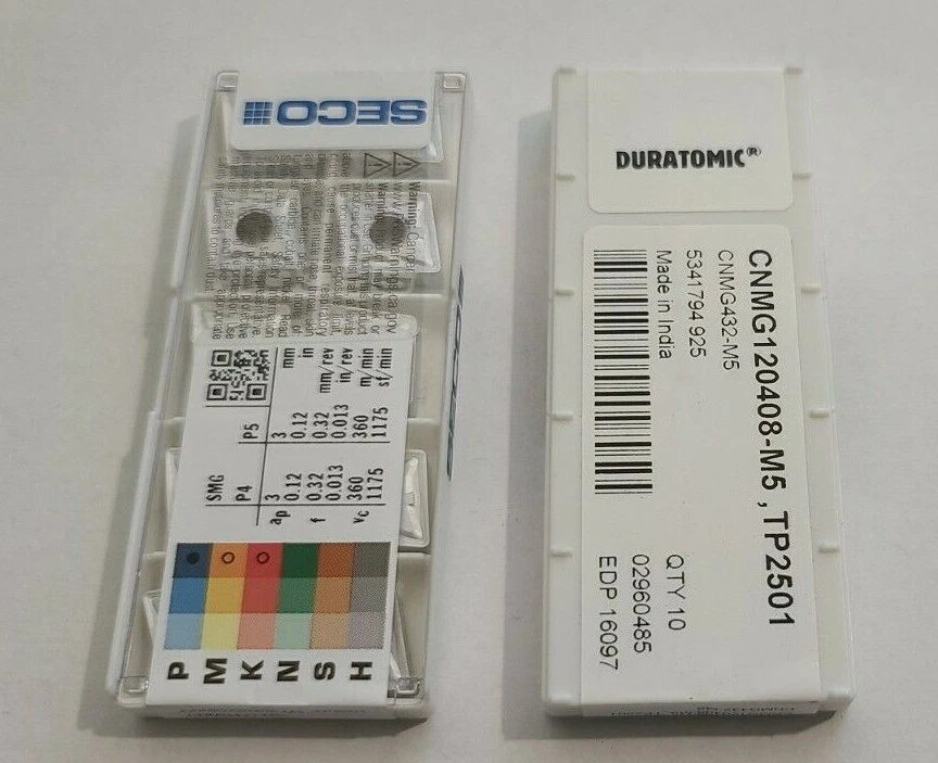 CNMG 432 M5 TP2501 SECO *** 10 INSERTS *** FACTORY PACK *** - Image 1 of 1