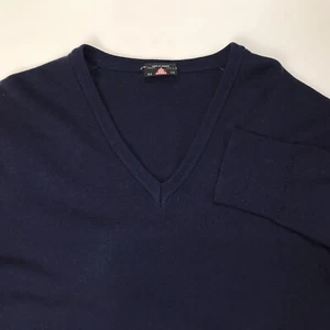 JIL ?? Men’s Wool V Neck Sweater Sz Medium Navy Made In France Pls Read - Picture 1 of 11
