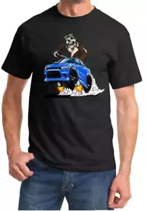 SRT Charger Hellcat Pilot Skeleton Blue Car Design Tshirt NEW - Picture 1 of 11