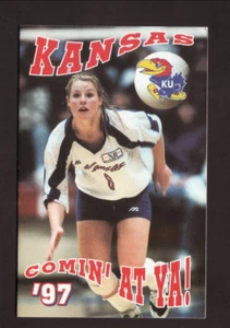 Kansas Jayhawks--1997 Volleyball Pocket Schedule--Mainline Printing - Picture 1 of 2