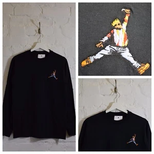 Actual Fact Biggie x Jordan Slam Dunk BIG Hip Hop Black Long Sleeved T-shirt Tee - Picture 1 of 4