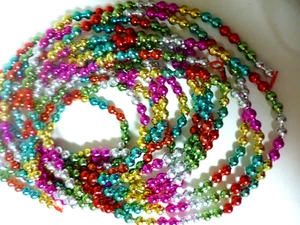 XMAS PLASTIC STRING BEADS MULTI-COLORS ~ COLORFUL   294" Length - Bild 1 von 6