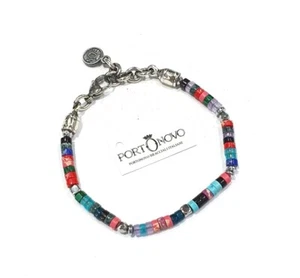 Bracciale Unisex Portonovo pietre naturali e dettagli argentati Ref. BRA046402 - Foto 1 di 2