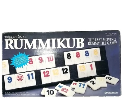 Vtg Original Rummikub Fast Tile Game 1990 Complete Instructions Pressman - Image 1 of 4