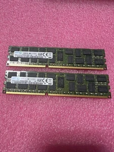 lot of 2 Samsung 16GB 2Rx4 PC3-12800r DDR3 ECC REG RDIMM Memory RAM - Picture 1 of 4