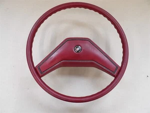 BUICK SKYLARK 1982-1985 STEERING WHEEL RED VINYL WITH HORN BUTTON 2 SPOKE OEM - Picture 1 of 7