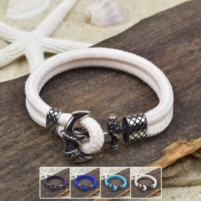 ❦ Armband LASSE | Segeltau | 5 mm | Anker | Slider | Knebelverschluss | 07 ❦ - Bild 1 von 3