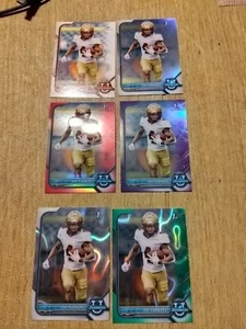 Zay Flowers 2022 bowman U rookie refractor lot including #'d lava variations - Picture 1 of 15