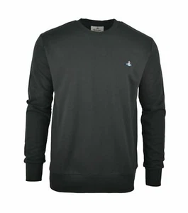 VIVIENNE WESTWOOD EMBROIDERED CHEST LOGO SWEATSHIRT-BLACK. - Picture 1 of 8